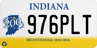 IN license plate 976PLT