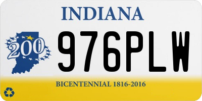 IN license plate 976PLW