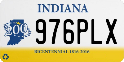 IN license plate 976PLX