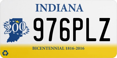 IN license plate 976PLZ