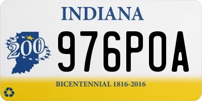 IN license plate 976POA