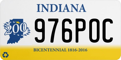 IN license plate 976POC