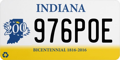IN license plate 976POE