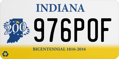IN license plate 976POF
