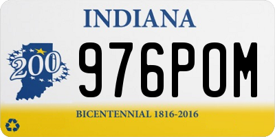 IN license plate 976POM