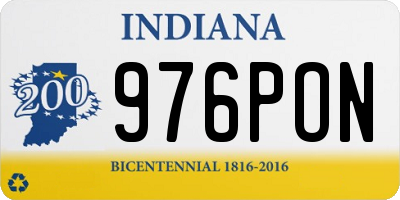 IN license plate 976PON