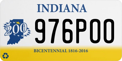 IN license plate 976POO