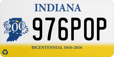 IN license plate 976POP
