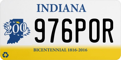 IN license plate 976POR