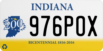 IN license plate 976POX