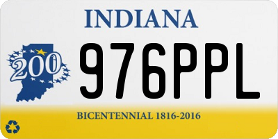 IN license plate 976PPL