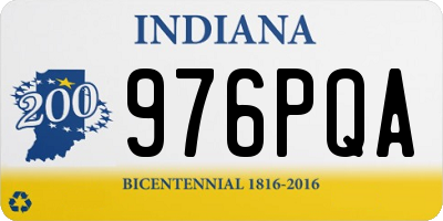 IN license plate 976PQA