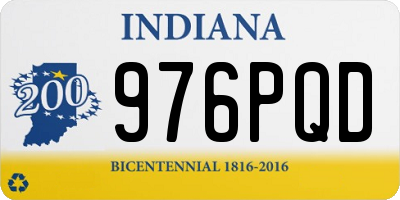 IN license plate 976PQD