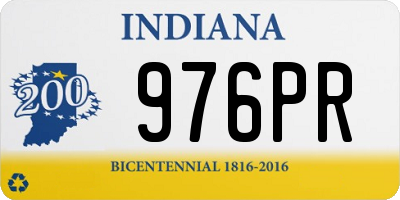 IN license plate 976PR