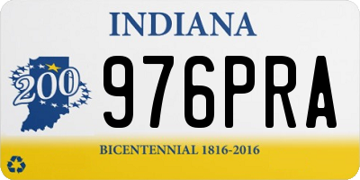 IN license plate 976PRA