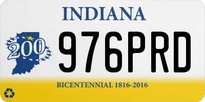 IN license plate 976PRD