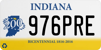 IN license plate 976PRE