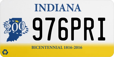 IN license plate 976PRI