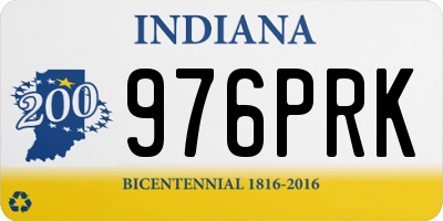 IN license plate 976PRK