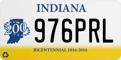 IN license plate 976PRL