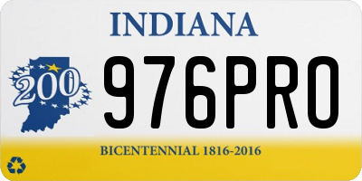 IN license plate 976PRO
