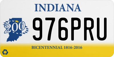 IN license plate 976PRU