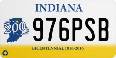 IN license plate 976PSB