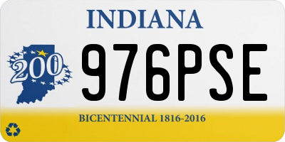 IN license plate 976PSE