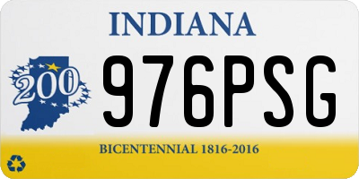 IN license plate 976PSG