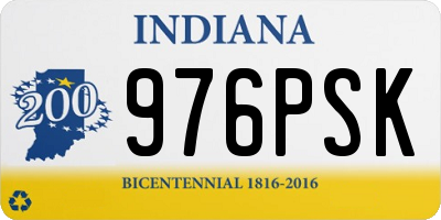 IN license plate 976PSK