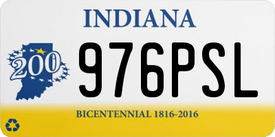 IN license plate 976PSL
