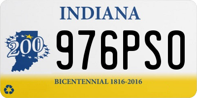 IN license plate 976PSO