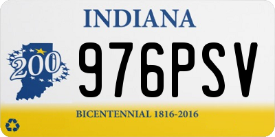 IN license plate 976PSV