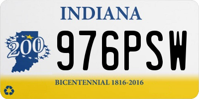IN license plate 976PSW