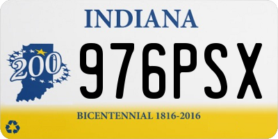 IN license plate 976PSX