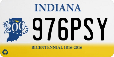 IN license plate 976PSY