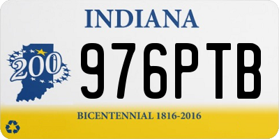 IN license plate 976PTB