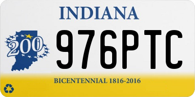 IN license plate 976PTC
