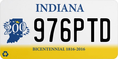 IN license plate 976PTD