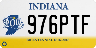 IN license plate 976PTF