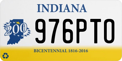 IN license plate 976PTO