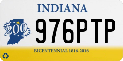 IN license plate 976PTP