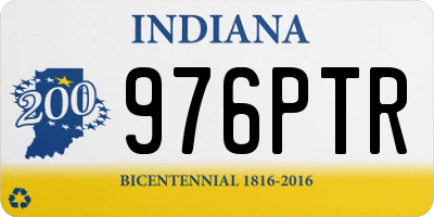 IN license plate 976PTR
