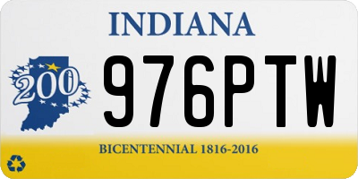 IN license plate 976PTW