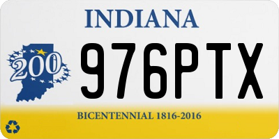 IN license plate 976PTX
