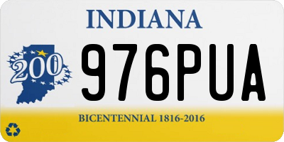 IN license plate 976PUA