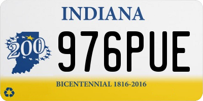 IN license plate 976PUE
