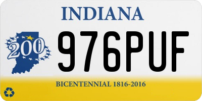 IN license plate 976PUF