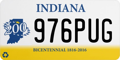 IN license plate 976PUG