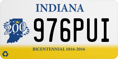 IN license plate 976PUI